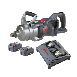 Ingersoll Rand 1 Inch 20V Cordless Impact Wrench 2 Battery Kit, 2600 ft-lb Torque, Friction Ring-Thru-hole Retainer, D-Handle