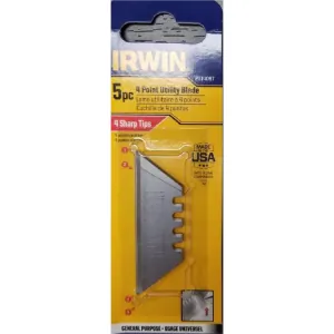 Irwin Industrial 5PK 4 POINT CARBON UTILITY BLADE