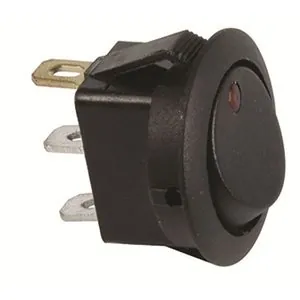 The Best Connection 10 Amp 12V Red Round Rocker