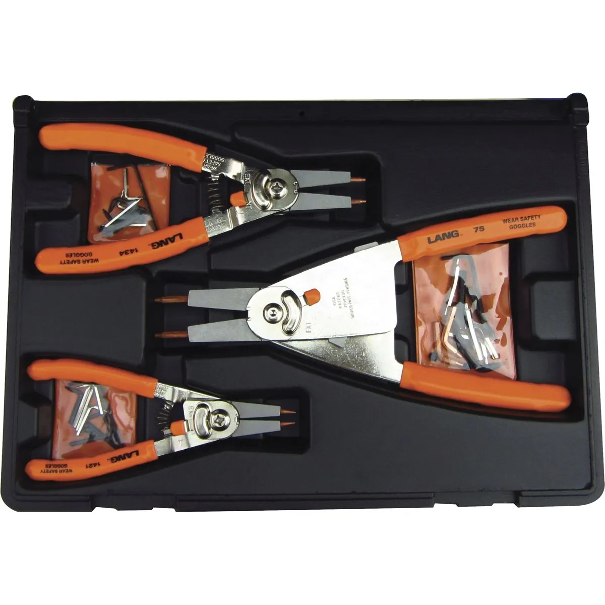 Lang Tools (Kastar) 1465 - 3-PC. Quick Switch Retaining Ring Pliers Set