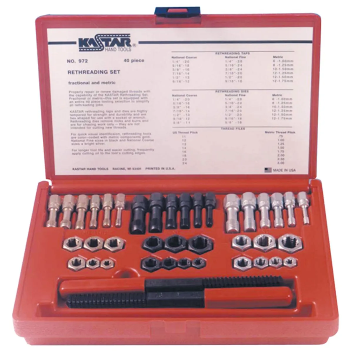 Lang Tools (Kastar) RETHREAD SET 40 PC