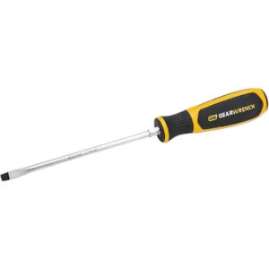 Dual Material Slotted Screwdriver 1/4" x 6"