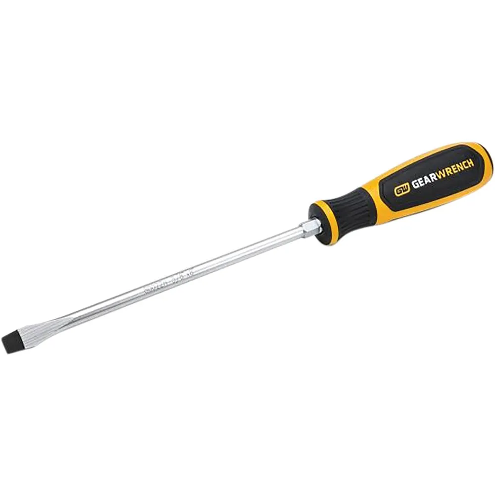 Dual Material Slotted Screwdriver 3/8" x 8"