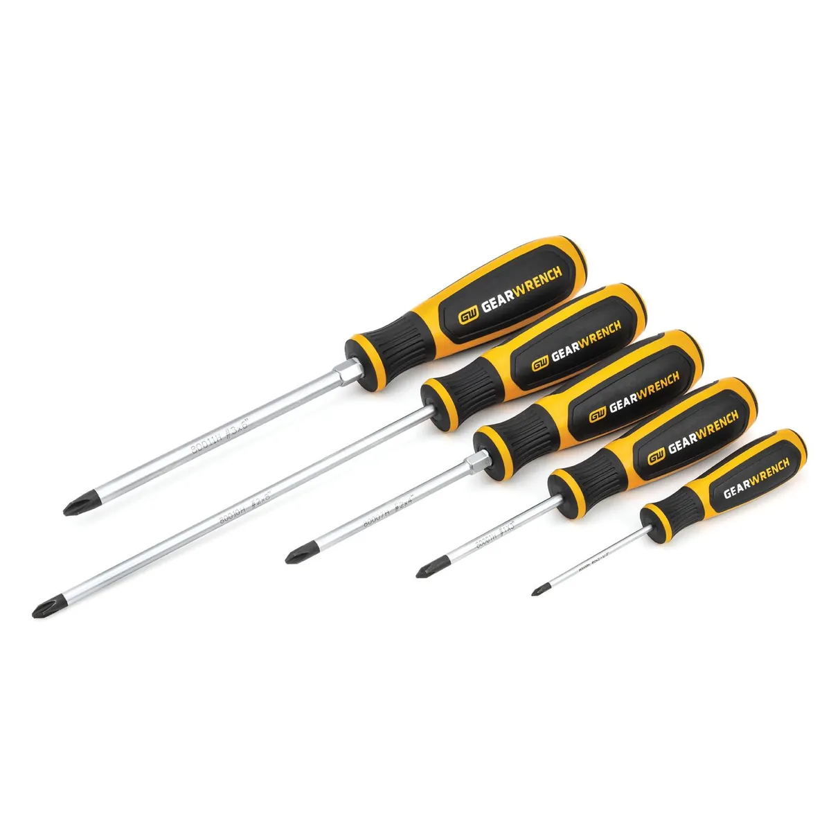 5 Pc. Phillips Dual Material Screwdriver Set