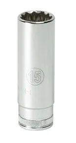 1/4" Dr 6 Pt. Deep Metric Socket, 13 mm