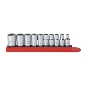 1/4" Dr. 6 pt. SAE Socket Set, 10 pc