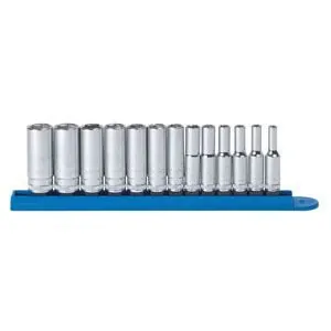 13 pc. 1/4" Dr. 6 pt. Deep Metric Socket Set
