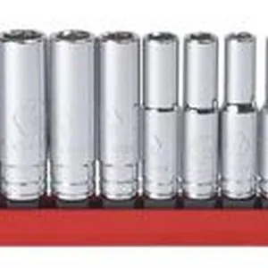 10 pc. 1/4" Dr. 6 pt. Deep SAE Socket Set