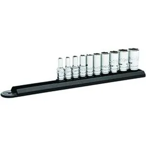 10PC 1/4 DR 6PT MID LENG TH SKT SET SAE