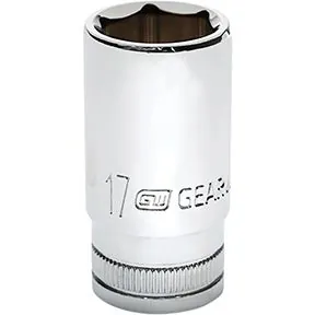 SKT MID LNGTH 3/8DR 6PT 17MM