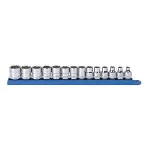 3/8" Dr. 6 pt. Metric Socket Set, 14 pc