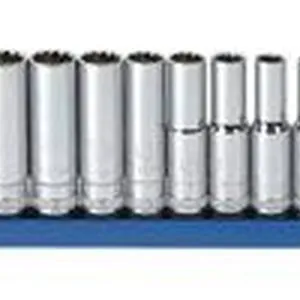 14 Pc. 3/8" Drive 12 Point Deep Metric Socket Set