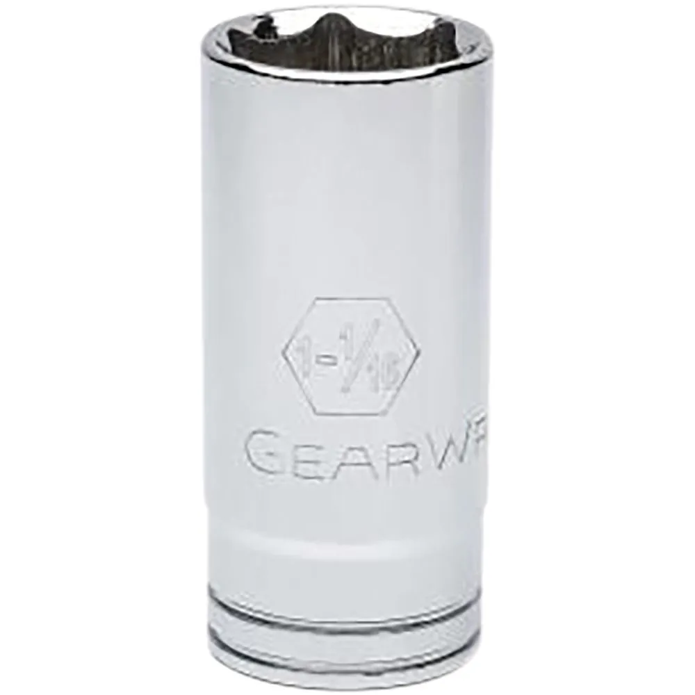 1/2" Dr 6 Pt Deep SAE Socket, 1-1/16"