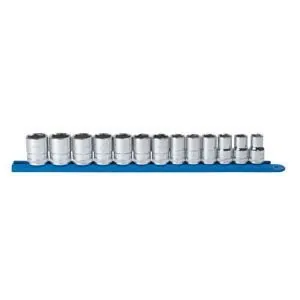 1/2" Dr. 6 pt. Standard Metric Socket Set, 13 pc