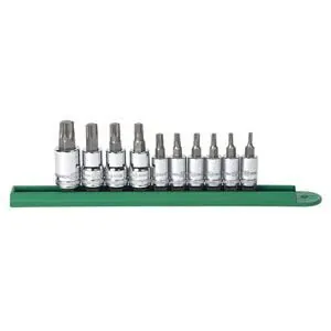 10 pc. 1/4" and 3/8" Dr. Torx¨ Press Fit Bit Socket Set
