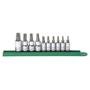 10 pc. 1/4" and 3/8" Dr. Torx¨ Press Fit Bit Socket Set