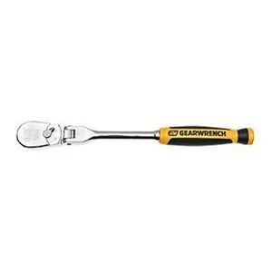 1/4" Drive 90-Tooth Dual Material Flex Head Teardrop Ratchet 8"
