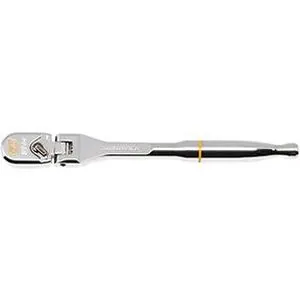 1/4in Drive 120XP Full Polish Chrome Flex Head Teardrop Ratchet