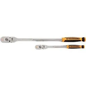 2 Piece 1/4in and 3/8in Drive 120XP Dual Material Flex Handle Teardrop Ratchet Set