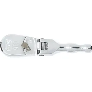 3/8" Drive 90-Tooth Stubby Flex Head Teardrop Ratchet 5"