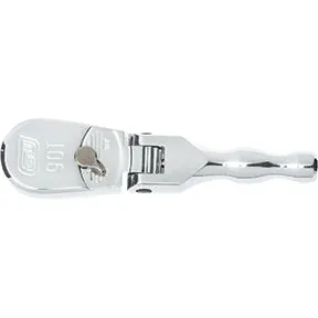 3/8" Drive 90-Tooth Stubby Flex Head Teardrop Ratchet 5"