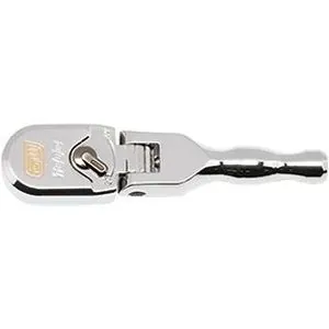 3/8in Drive 120XP Full Polish Chrome Stubby Flex Head Teardrop Ratchet