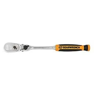3 Pc 1/4IN, 3/8IN, 1/2IN Drive 90 Tooth Cushion Grip Locking Flex Head Ratchet Set