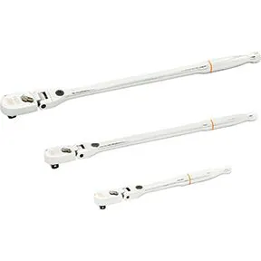 3 Pc. 1/4", 3/8", 1/2" Drive 120XP Locking Flex Head Ratchet Set