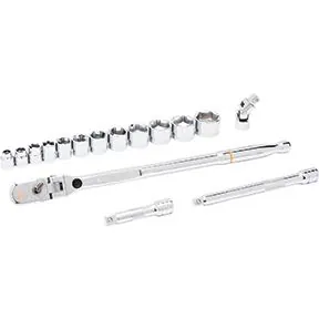 16 Piece 3/8" Drive 120XP Locking Flex Head Ratchet & 6 Point SAE Stubby Socket Mechanics Tool Set