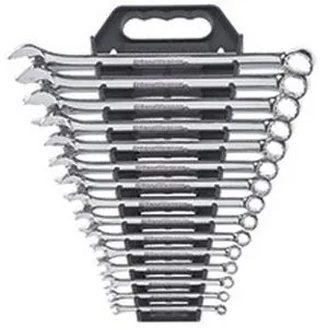 15 pc. SAE Long Pattern Combination Non-Ratcheting Wrench Set