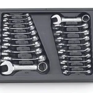 20 Pc. 12 Point Stubby Combination SAE/Metric Wrench Set
