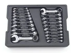 20 Pc. 12 Point Stubby Combination SAE/Metric Wrench Set