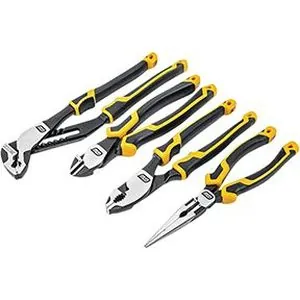 4 PC MIXED DUAL MATERIAL PLIER SET