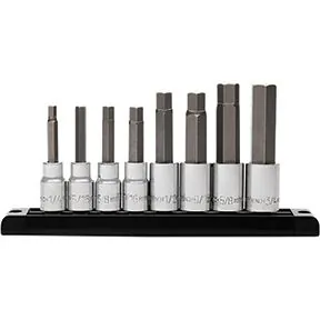 MID LNGTH HEX BIT SKT 1/2DR 8PC SAE