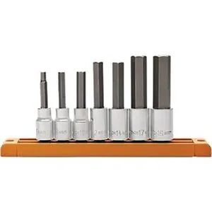 MID LNGTH HEX BIT SKT 1/2DR 7PC MM