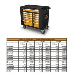 42" Industrial Rolling Cabinet