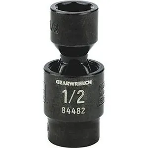 3/8" Drive 6 Point Standard X-Core Pinless Impact Universal SAE Socket 1/2"