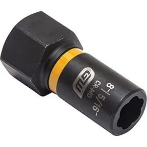 1/4" Drive Bolt Biter Impact Extraction Socket 8- mm [5/16-"]