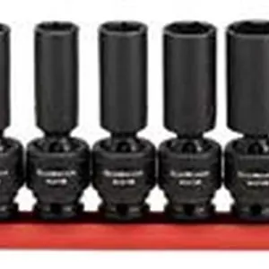 3/8" Drive SAE Deep Universal Socket Set, 7 Pc