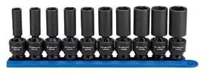 10 Pc. 3/8" Drive Metric Deep Universal Socket Set