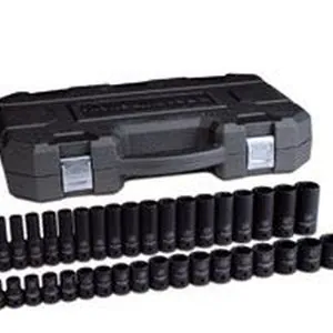 39 Pc. 1/2" Drive 6 Pt Metric, Standard/Deep Impact Socket Set