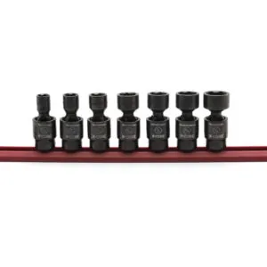 7 Pc. 3/8" Drive 6 Point Standard X-CORE Pinless Universal Impact SAE Socket Set