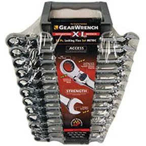 12 pc. Metric XL Locking Flex Head Combination Ratcheting Wrench Set