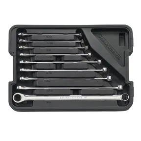 9 Pc. 12 Point XL GearBox Double Box Ratcheting SAE Wrench Set
