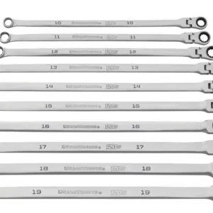 120XP Universal Spline Metric XL Flex GearBox Ratcheting Wrench Set, 10Pc