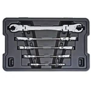 5 Pc. Ratcheting Flex Flare Nut Wrench Set- SAE