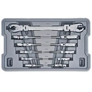 6-Piece Metric Ratcheting Flex Flare Nut Wrench Set