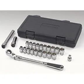 23 Pc. 3/8" Dr. SAE/Metric XL Pass-Thru Locking Flex Ratchet Set