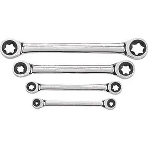 4 Pc. Double Box Ratcheting E-Torx Wrench Set