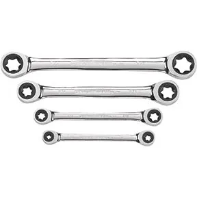 4 Pc. Double Box Ratcheting E-Torx Wrench Set